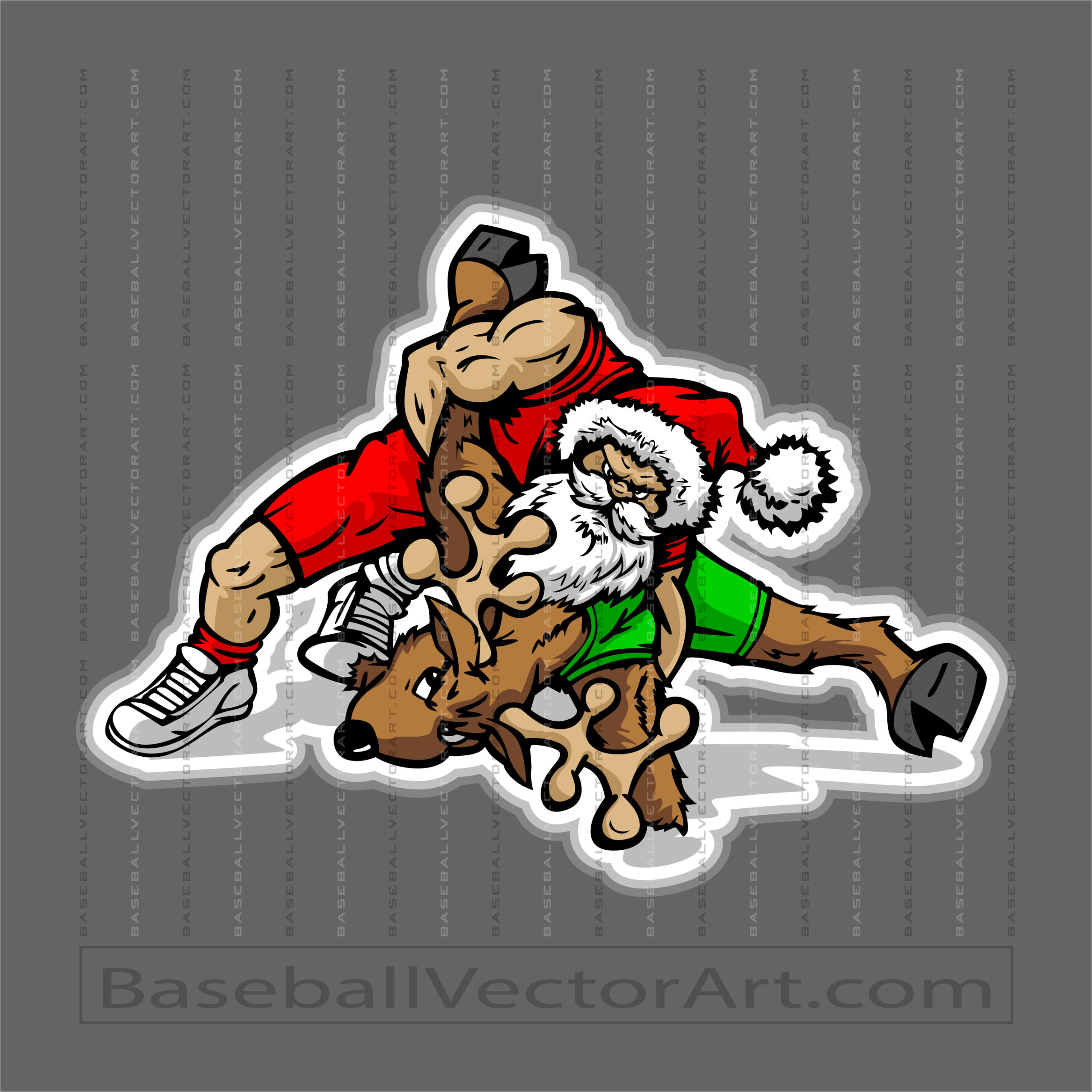 Christmas Wrestling Shirt Logo