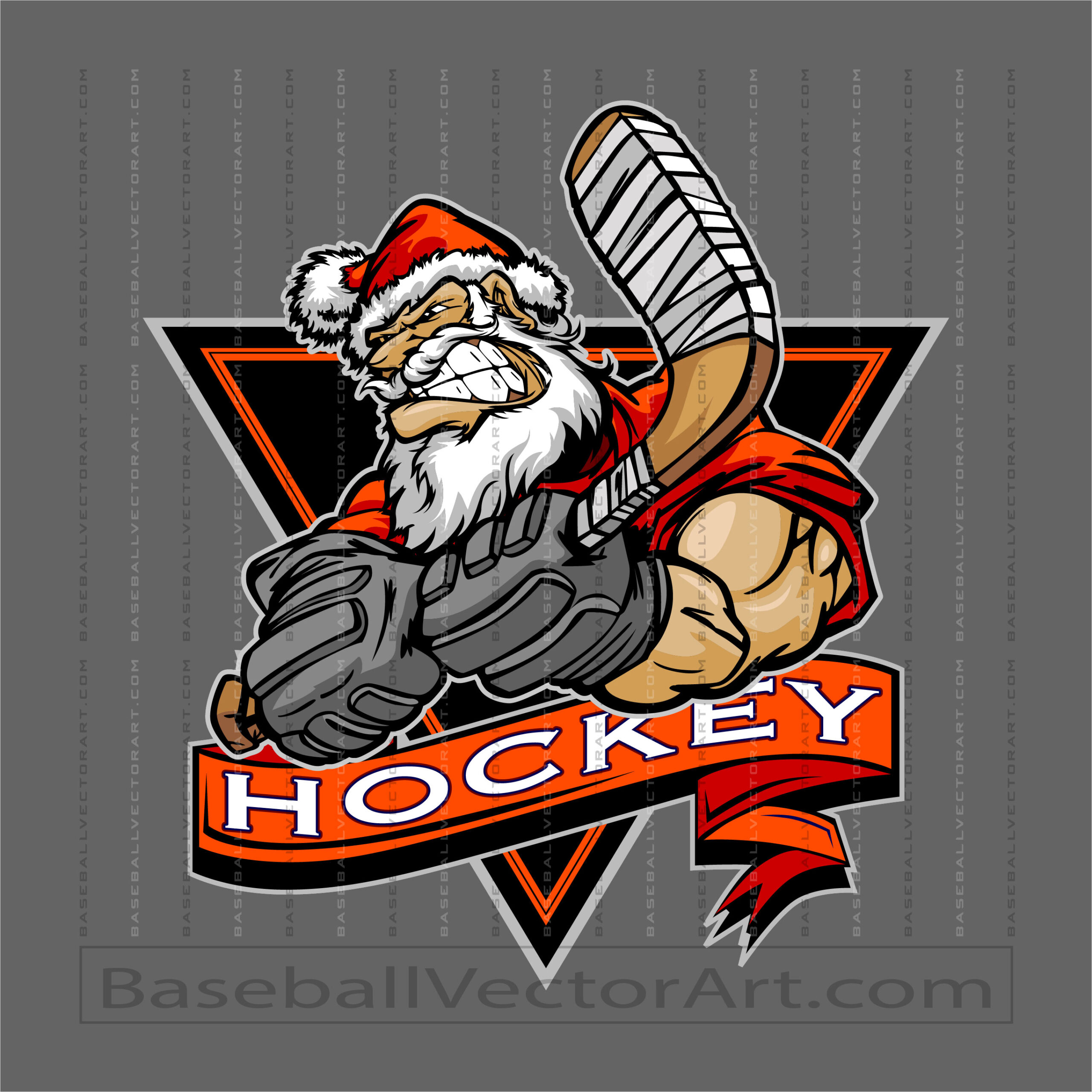 Hockey Christmas Logo