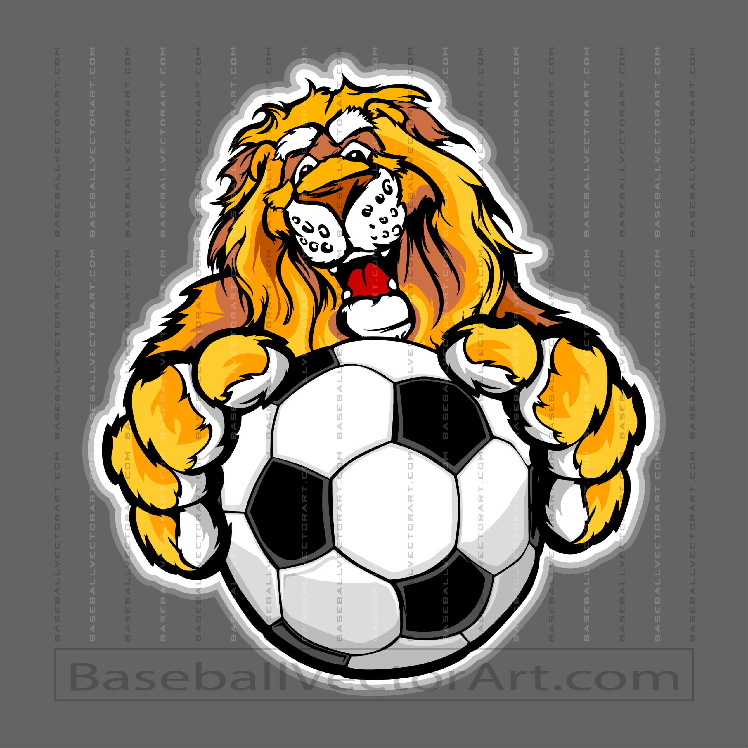 Lion with Soccer Ball