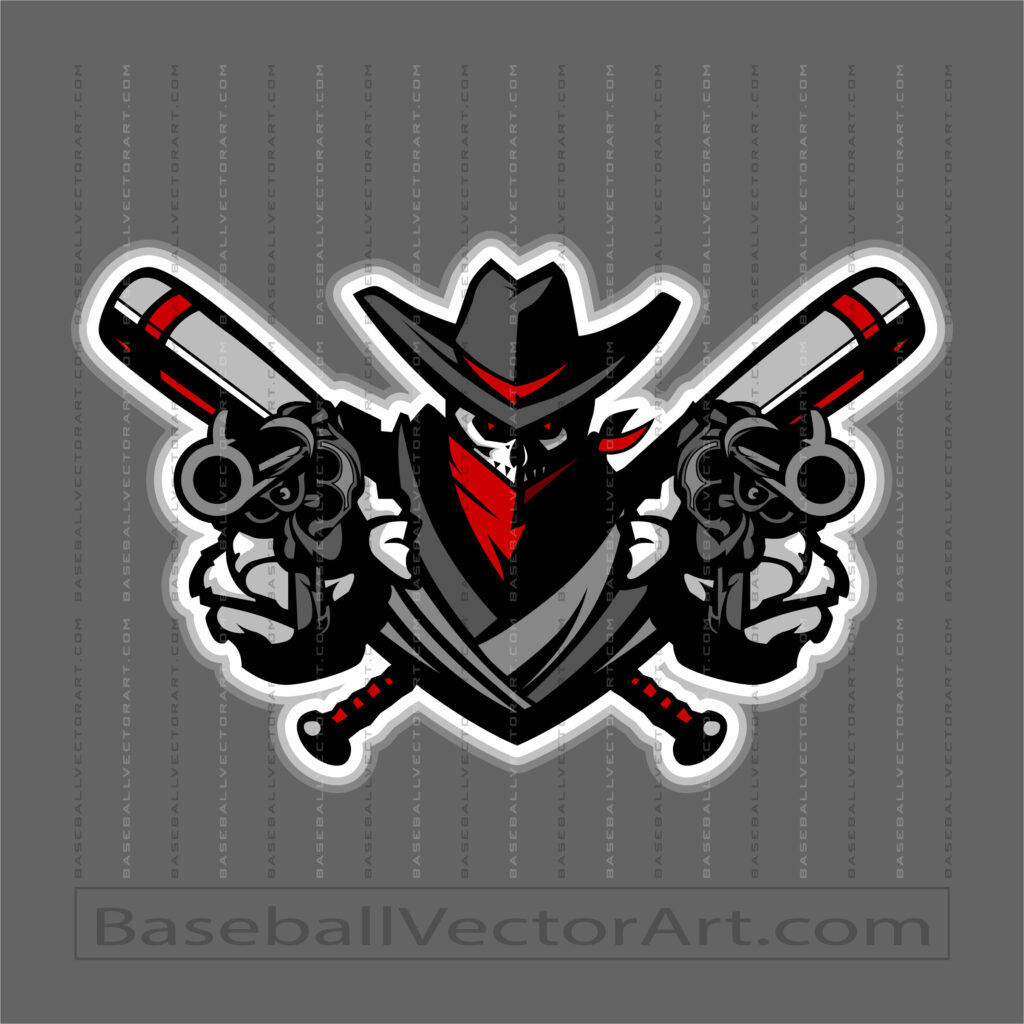 Rough Rider Baseball Logo Baseball Clipart Image Vector Format