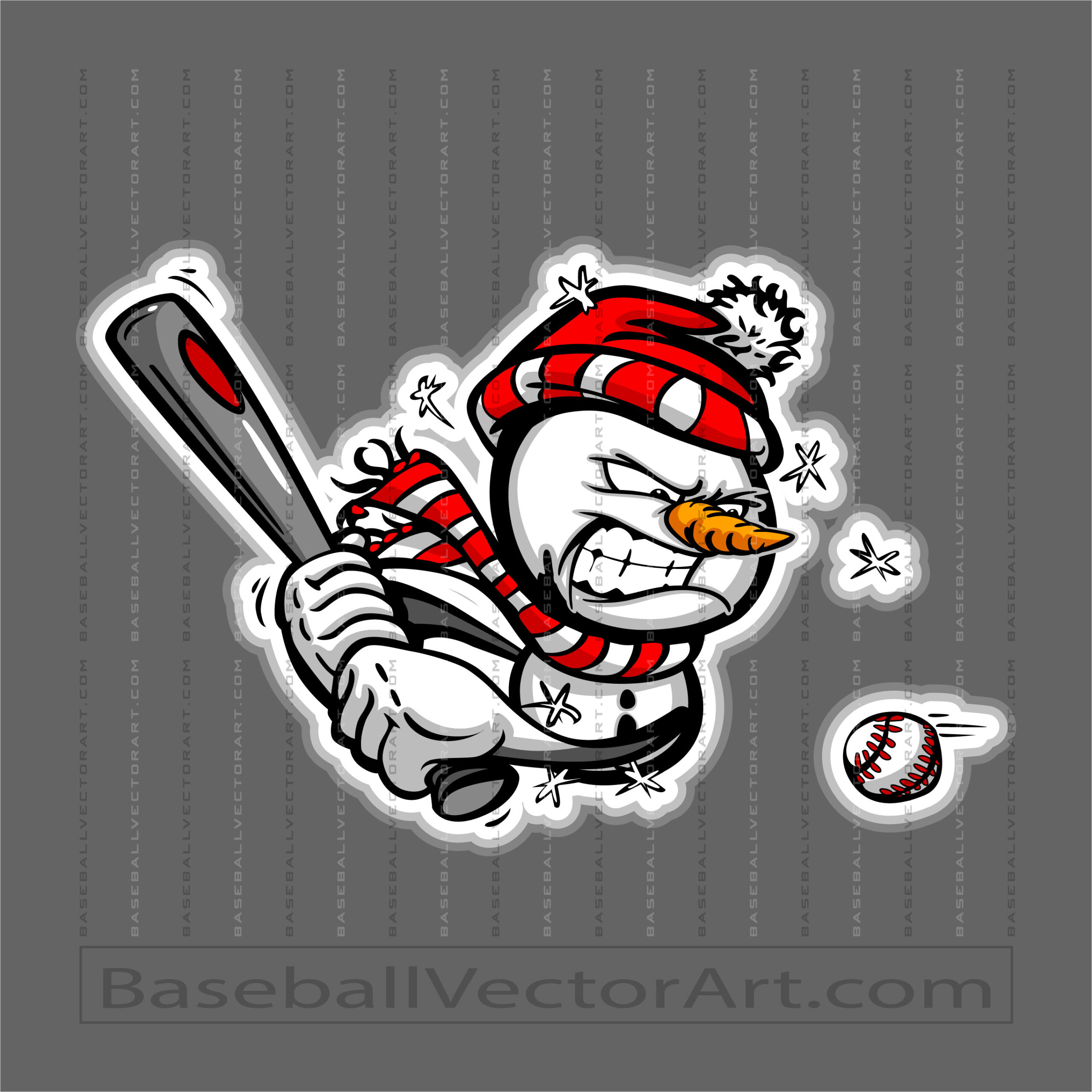 Snowman Baseball Clip Art