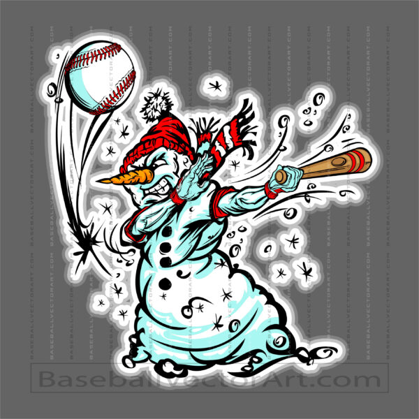 Winter Baseball Cartoon
