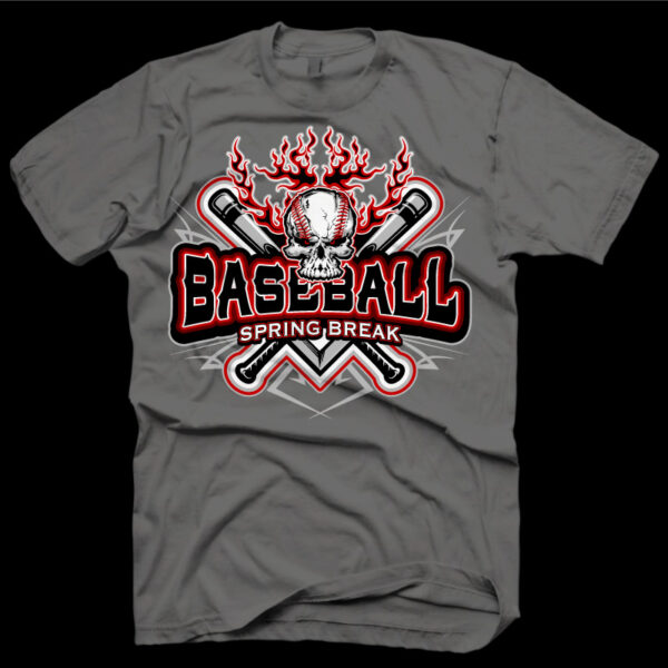 Skull Baseball Shirt Design