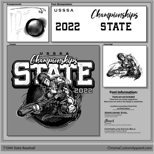 Baseball State Shirt Design