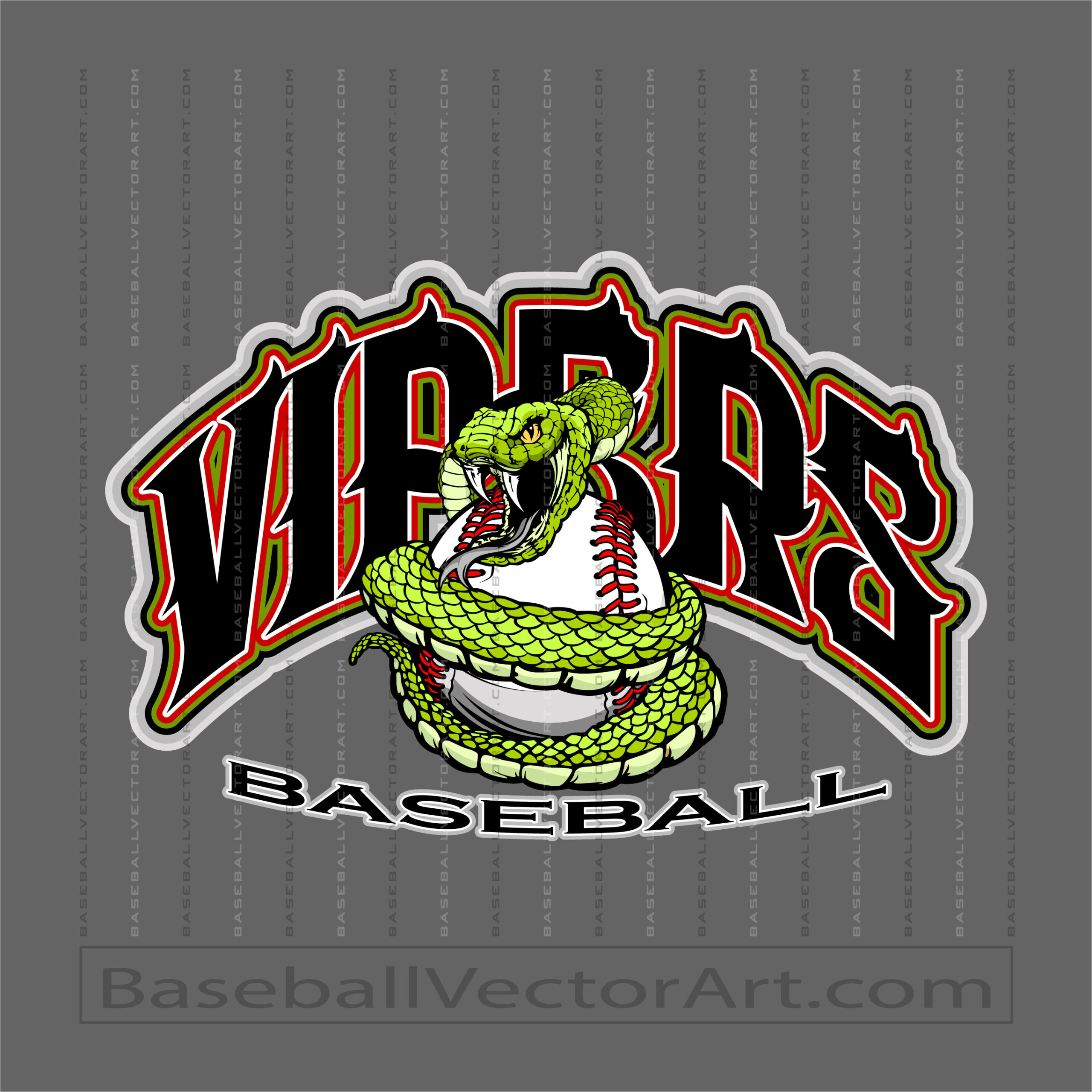 Vipers Baseball Pin Art