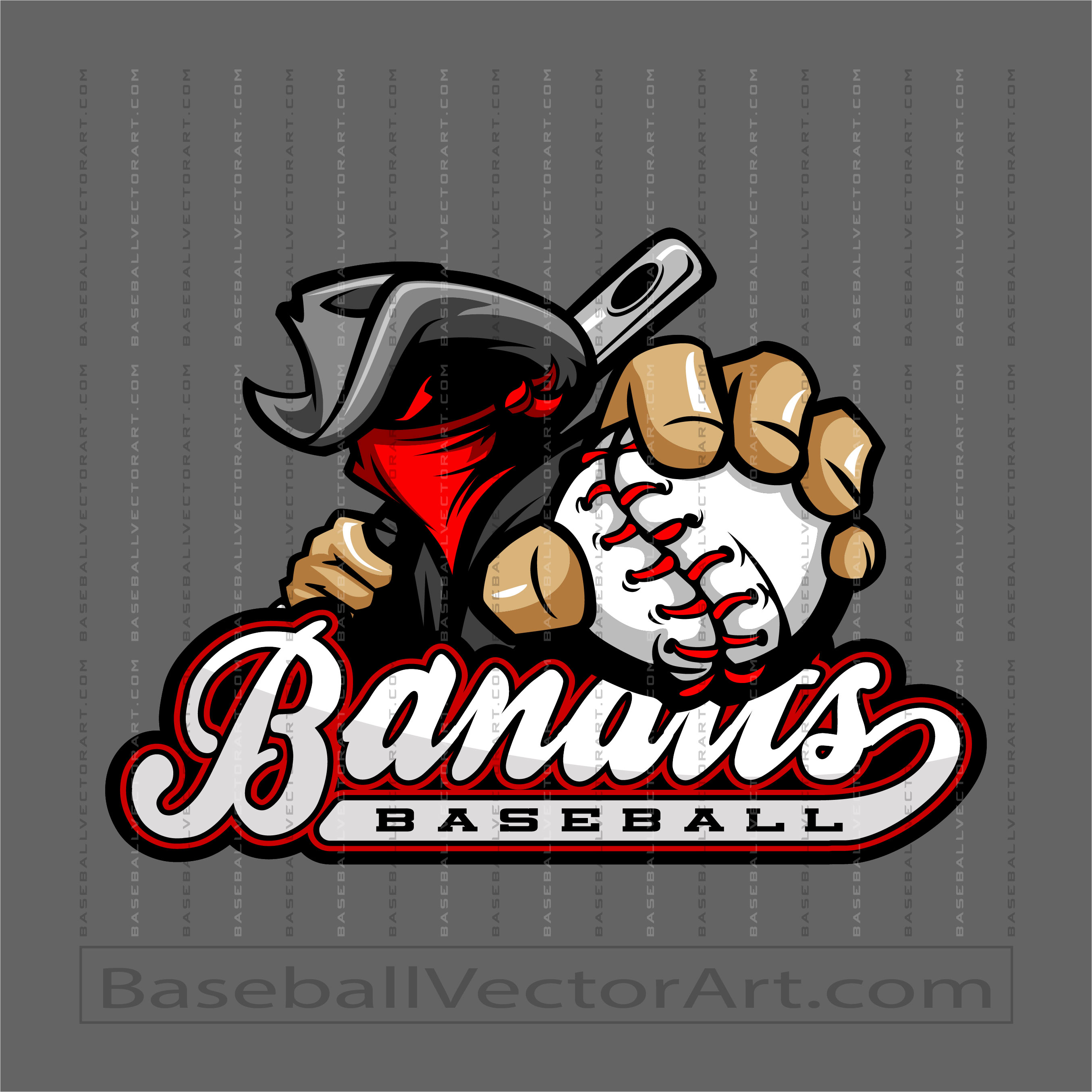 Cartoon Baseball Bandit