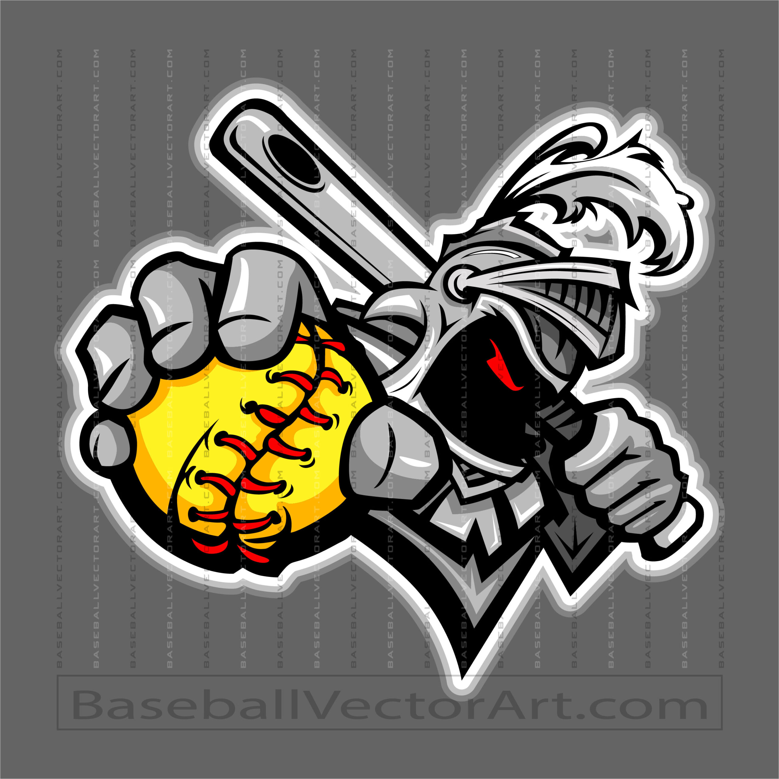 Knight Softball Clipart