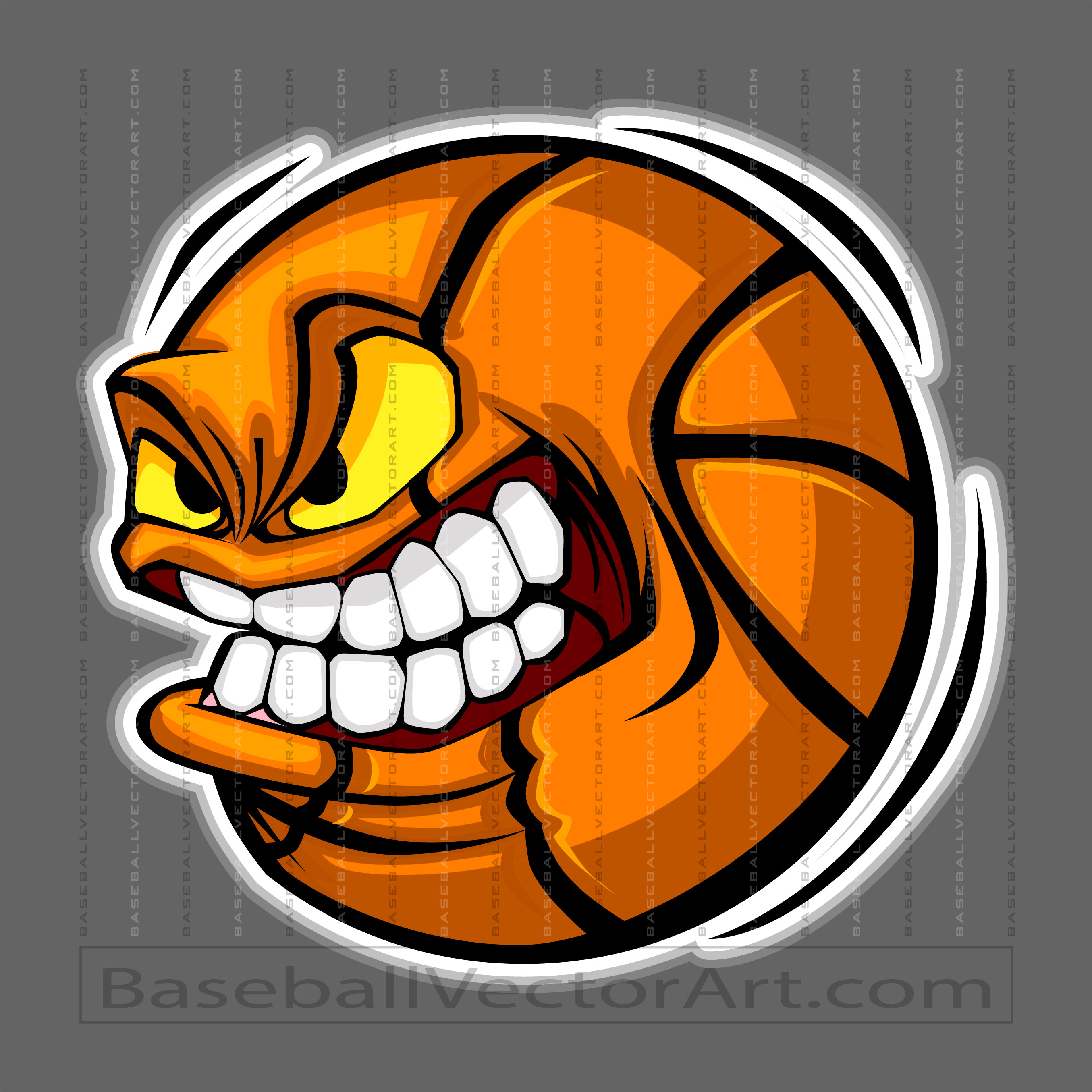 Angry Basketball Clipart