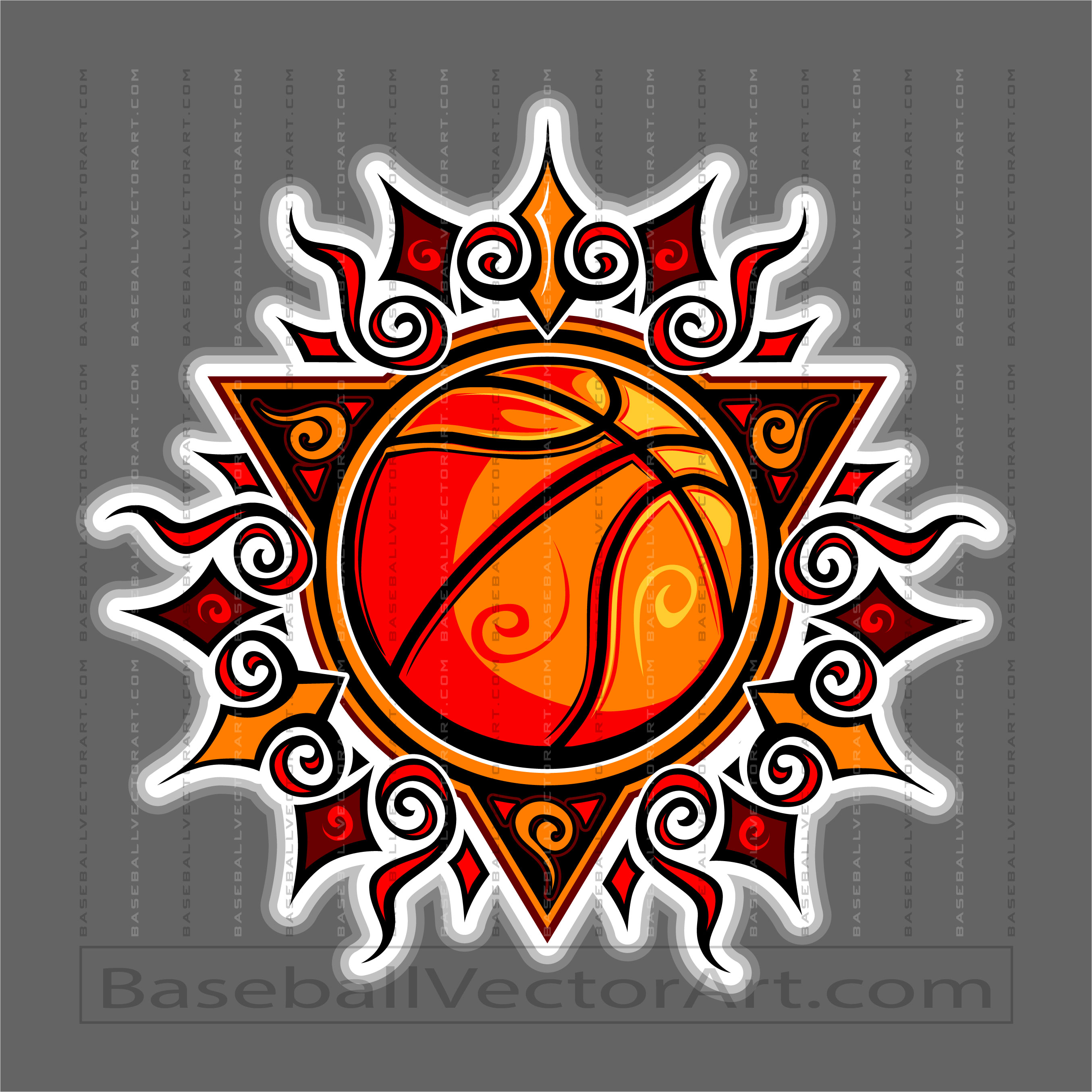 Basketball Sun Design