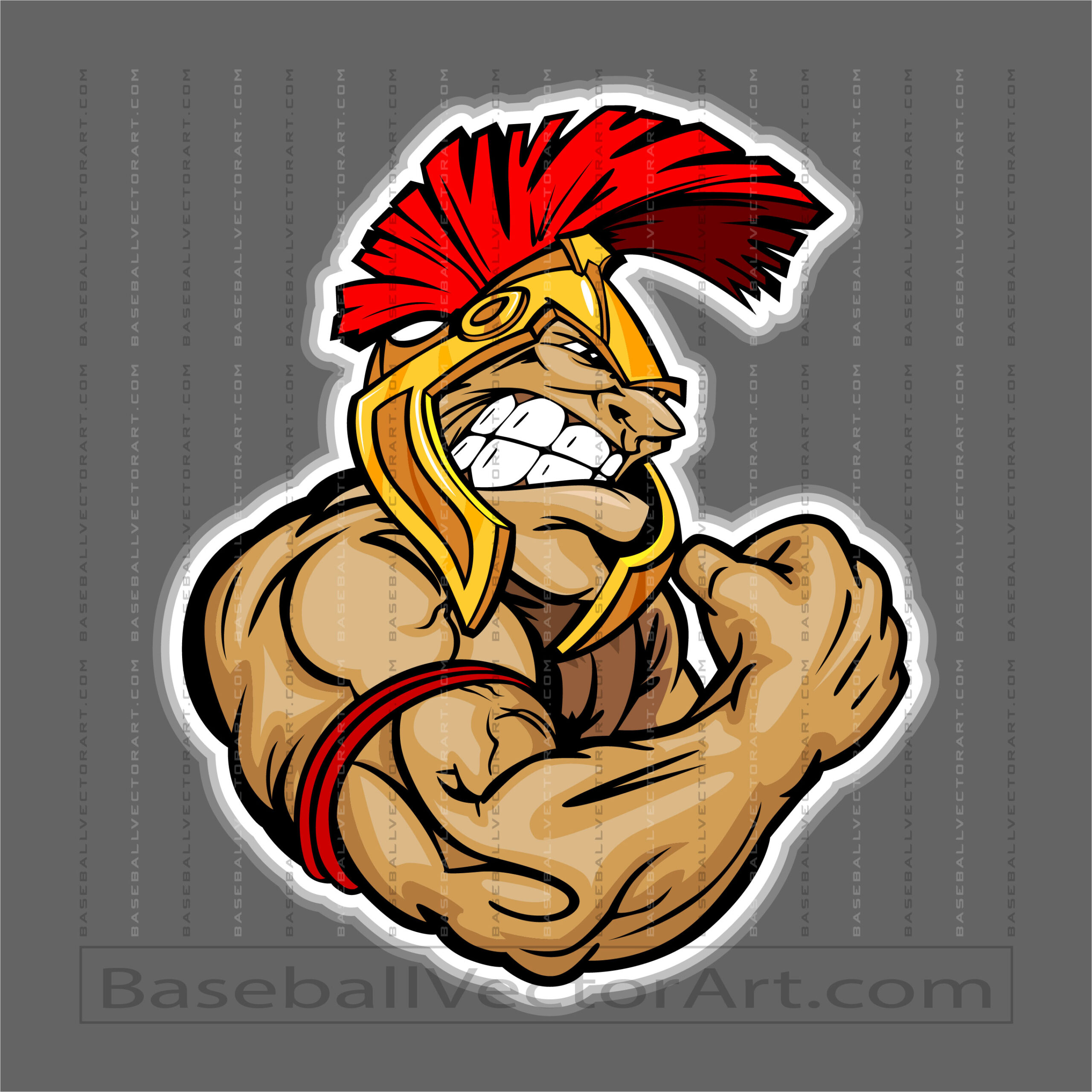 Cartoon Spartan Mascot