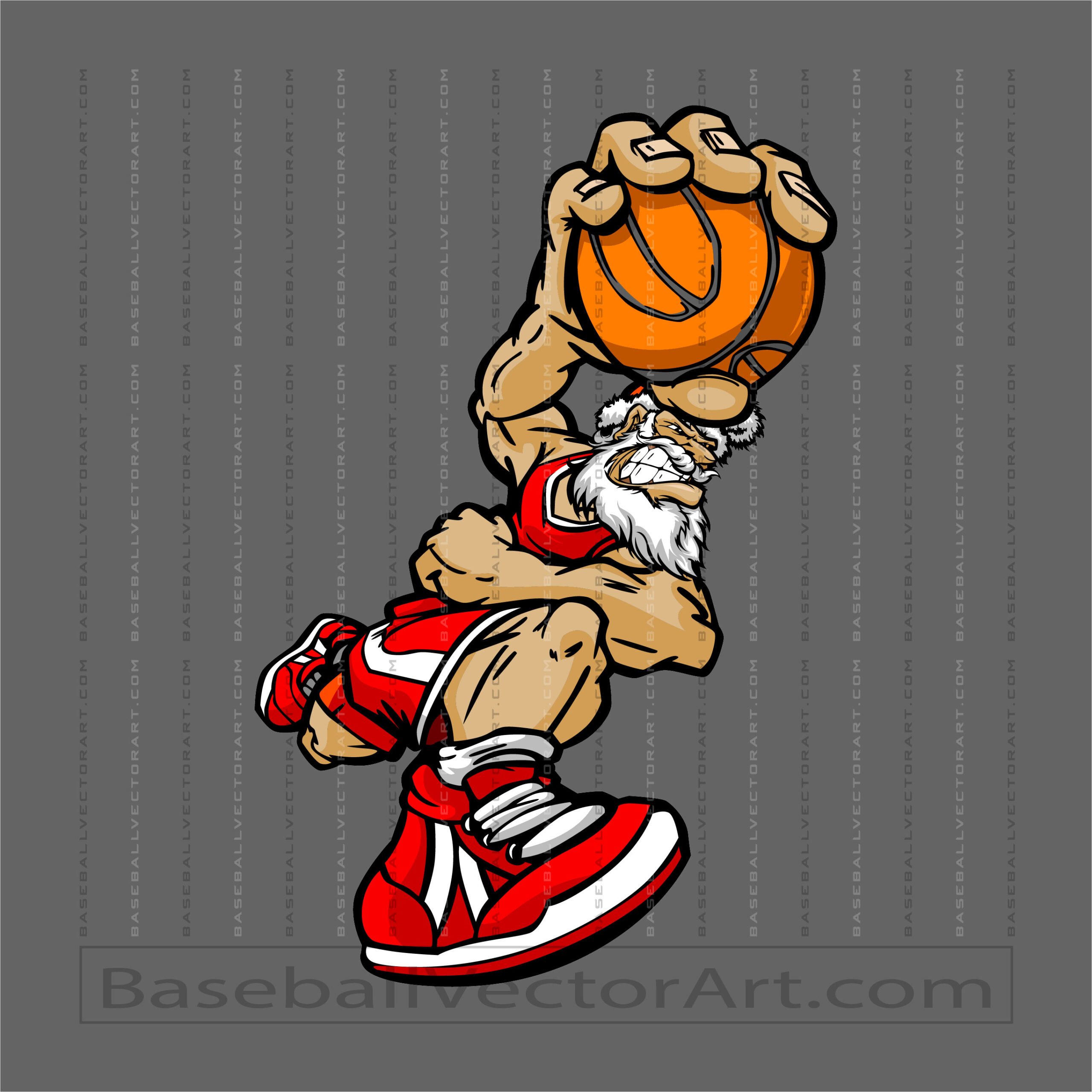 Clipart Basketball Santa