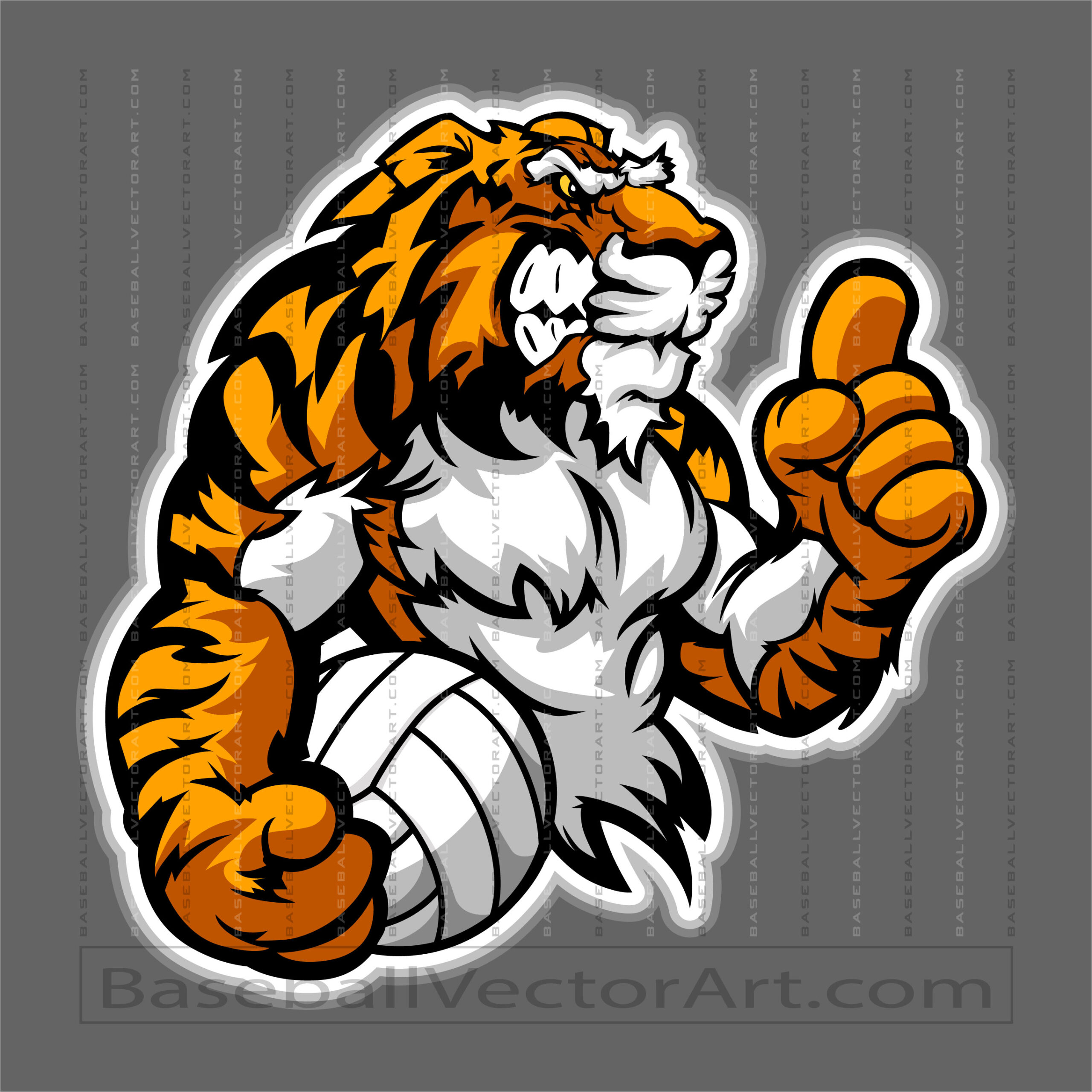Tiger Volleyball Vector