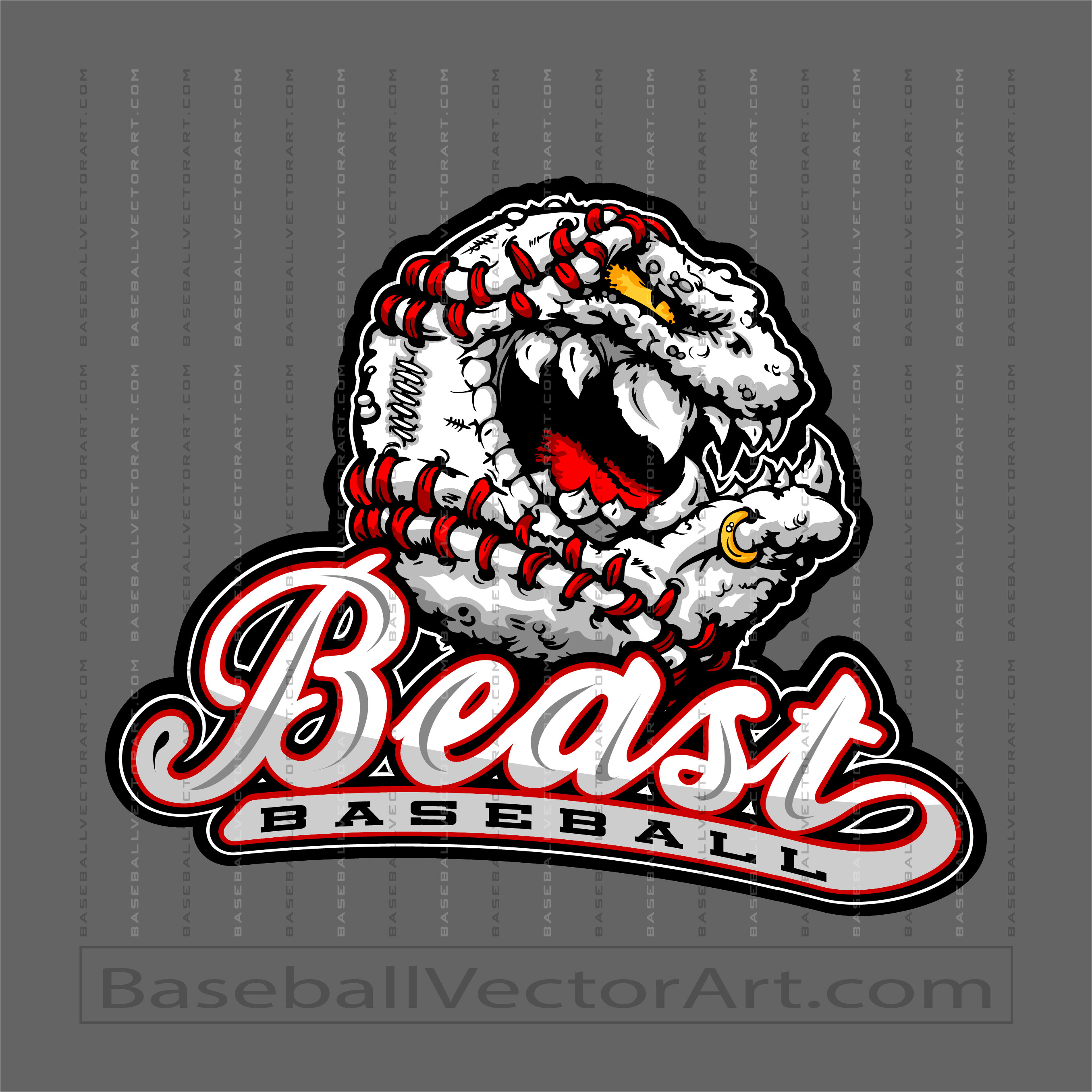 Beast Baseball Pin Art