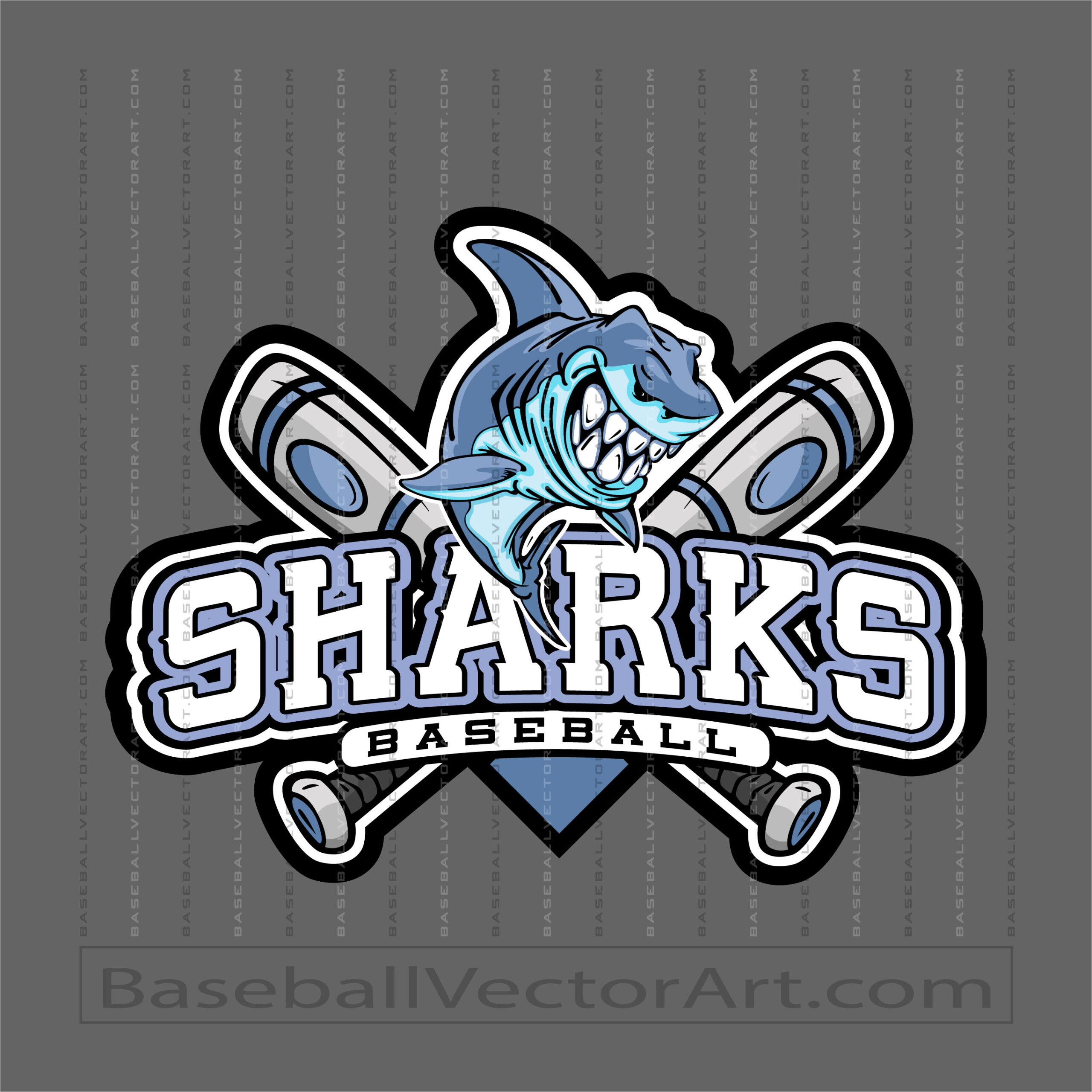 Sharks Baseball Pin Art