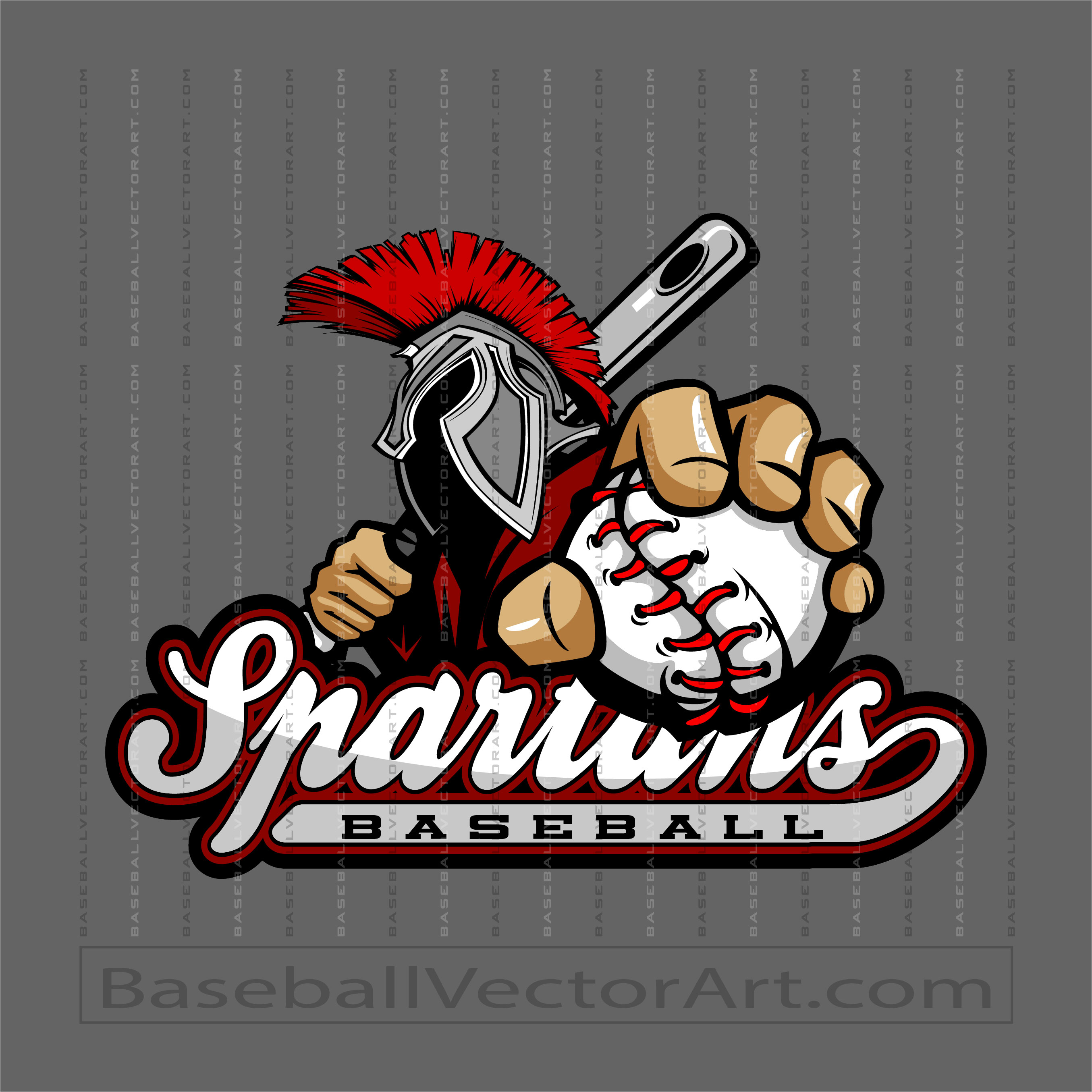Spartans Baseball Cartoon