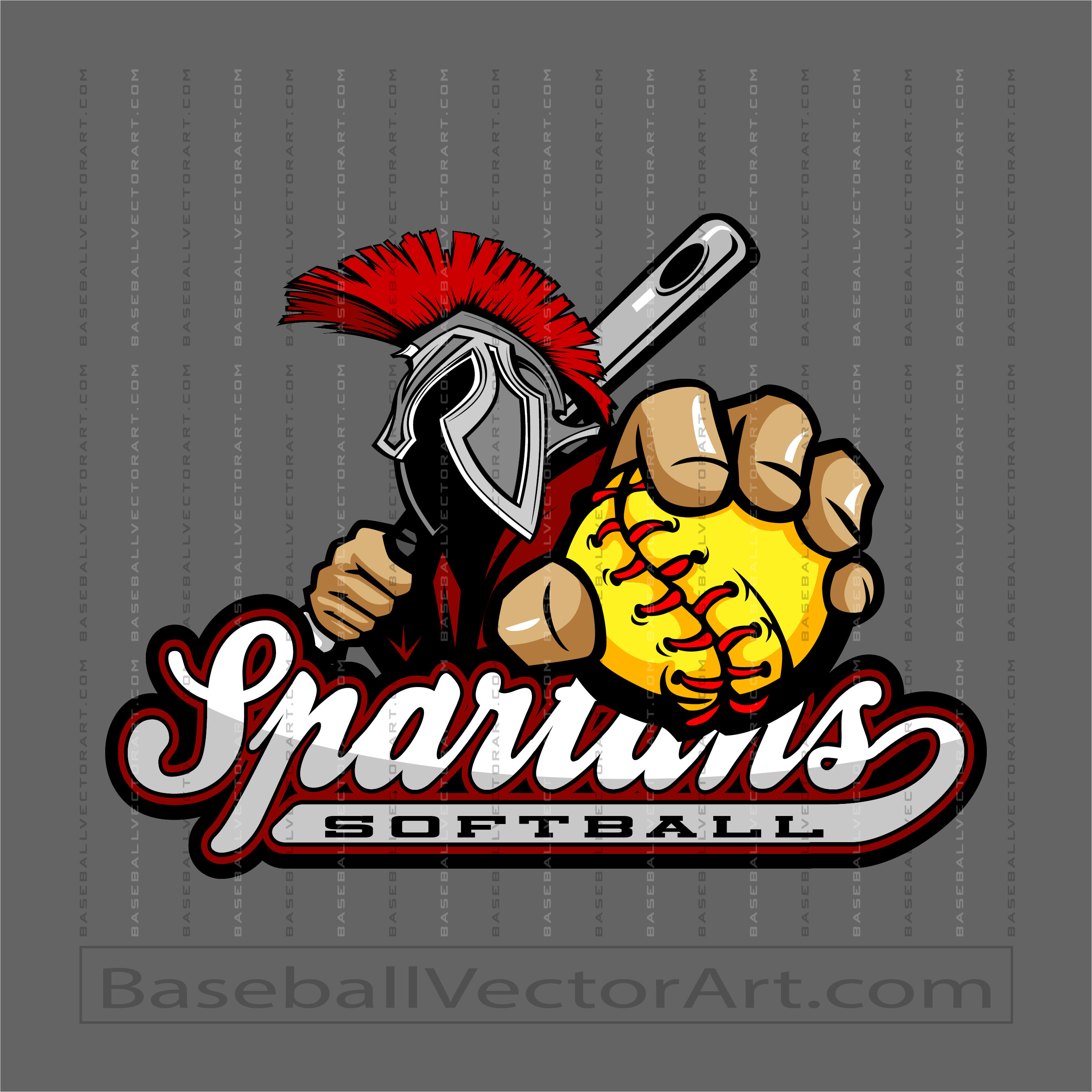 Spartans Softball Clip Art