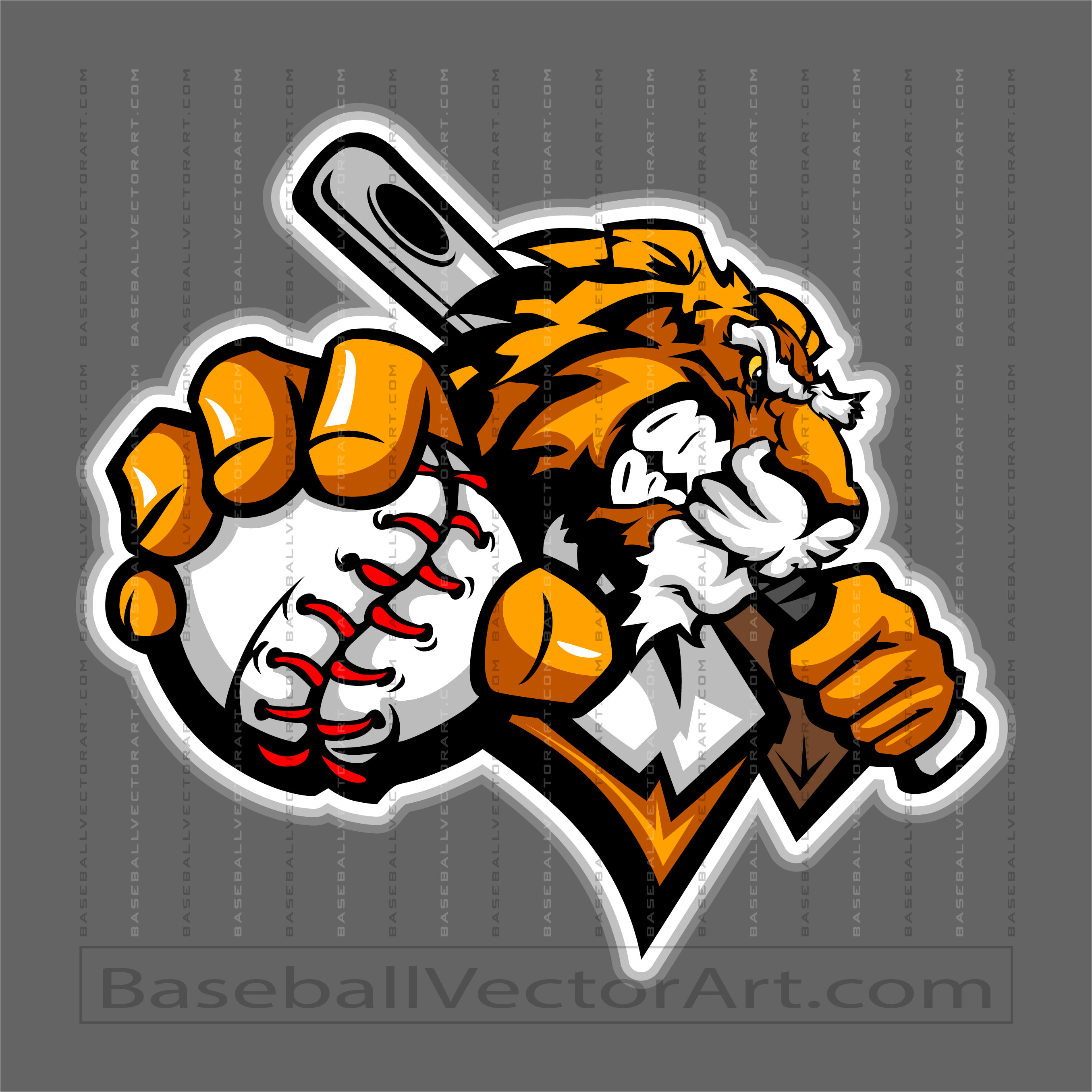Tigers Baseball Pin Graphic
