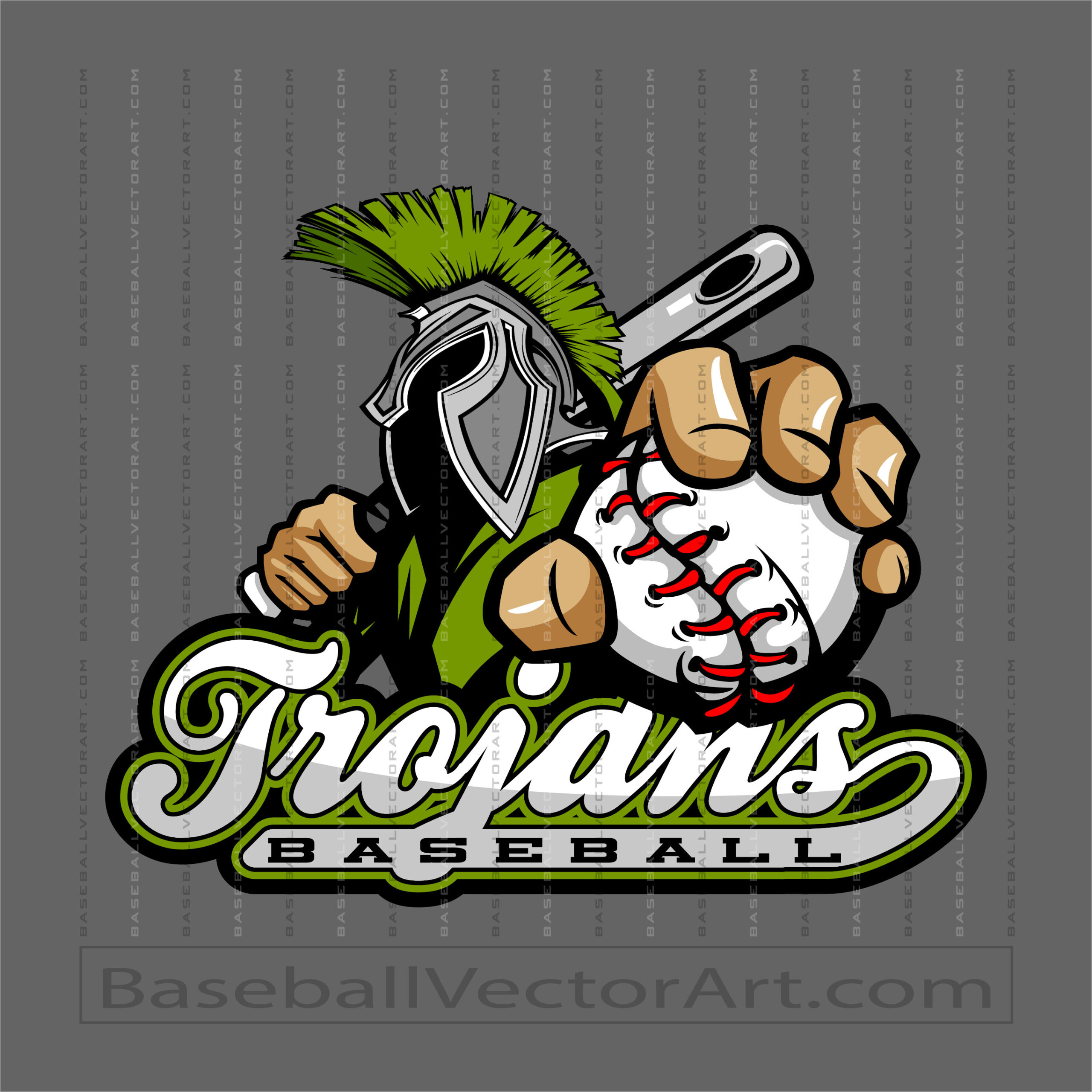 Trojans Baseball Pin Art