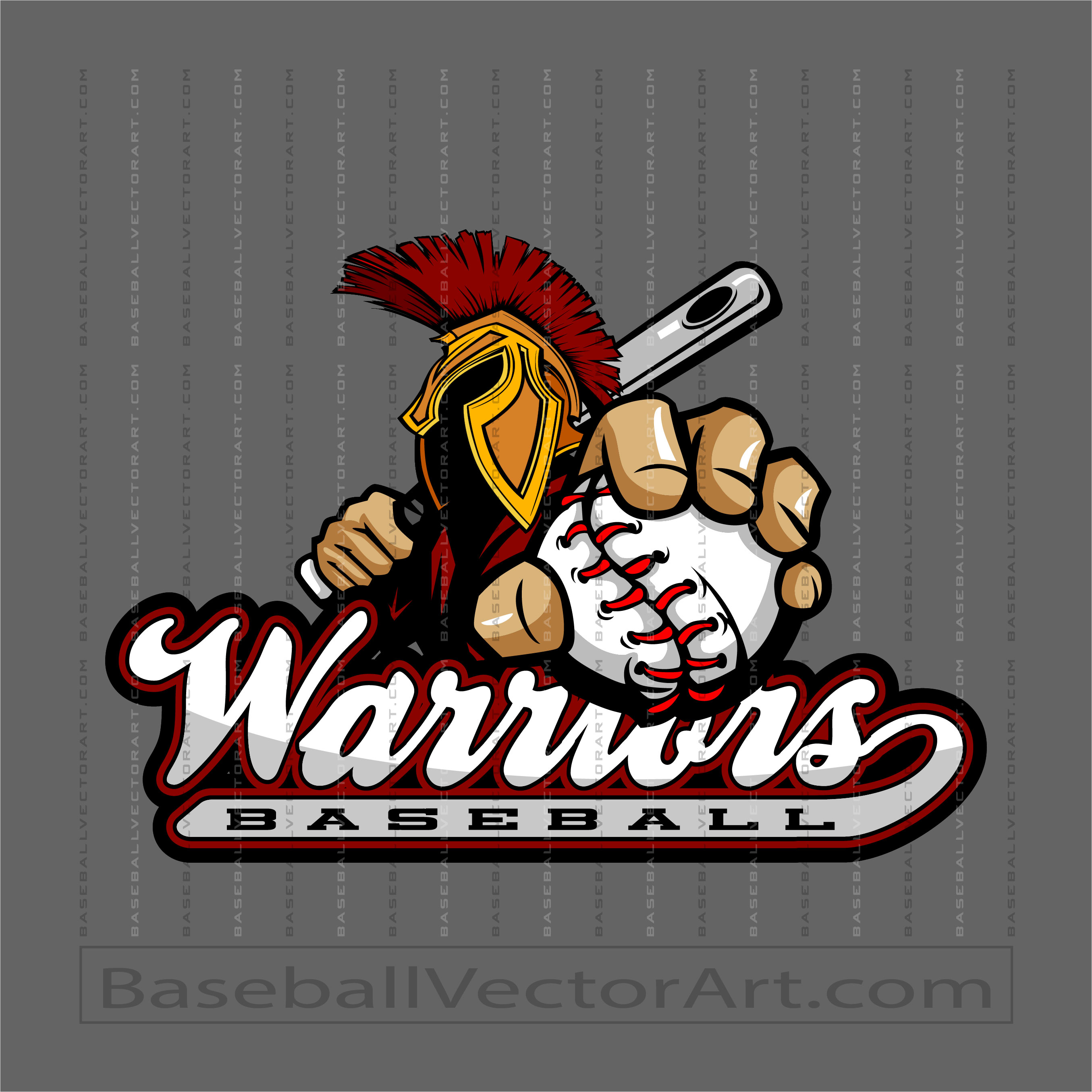 Warriors Baseball Pin Art