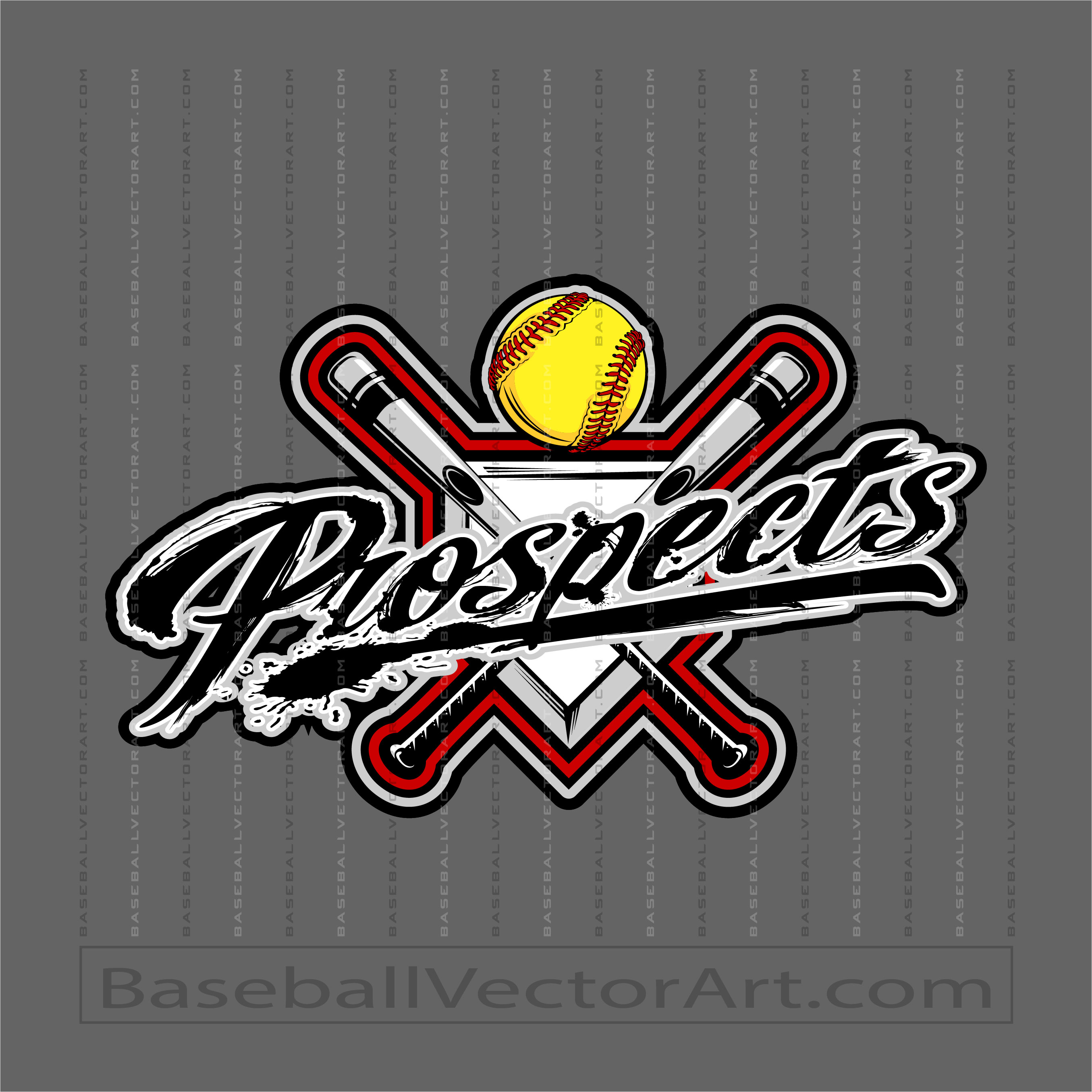 Prospects Softball Pin Art