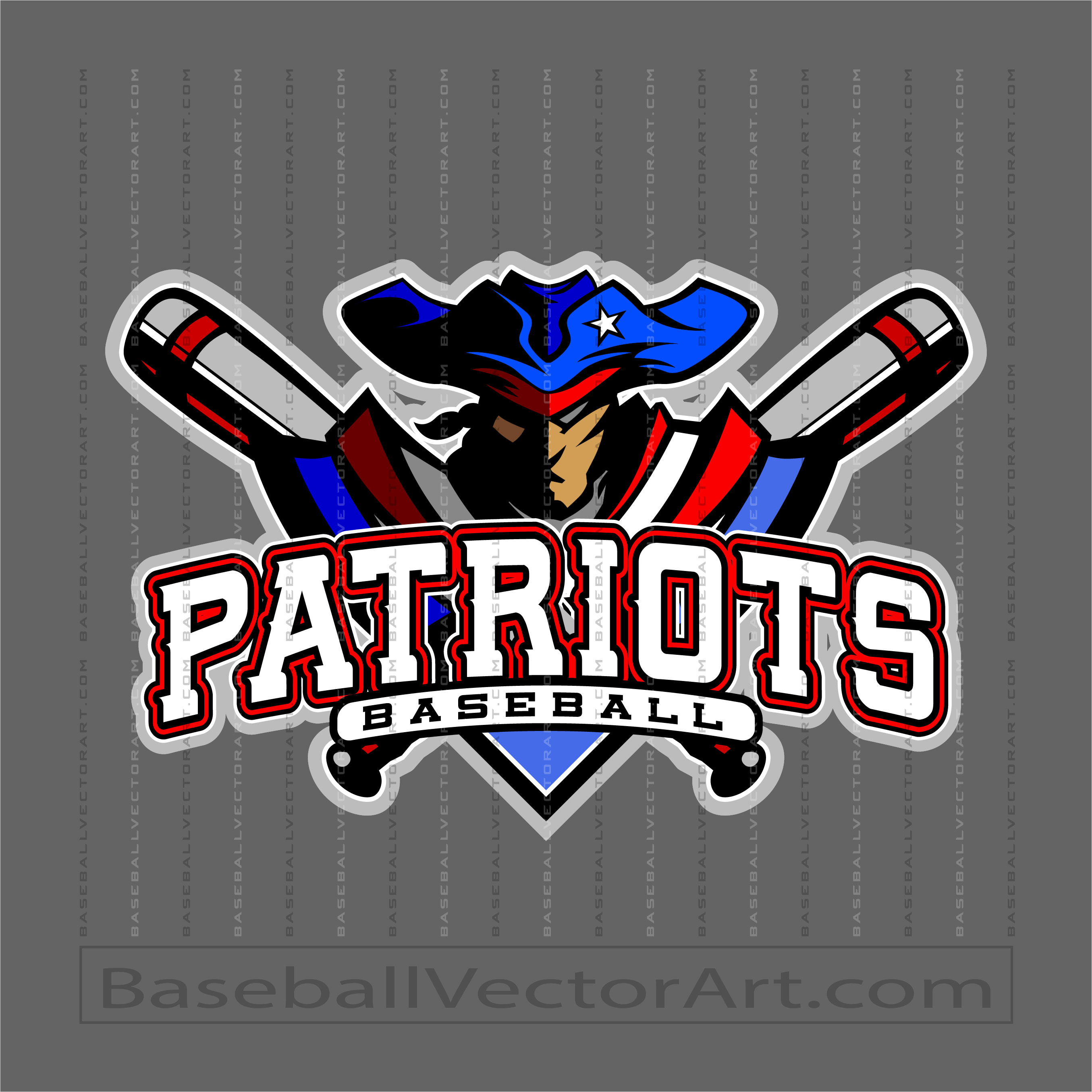 Vector Patriots Baseball Logo